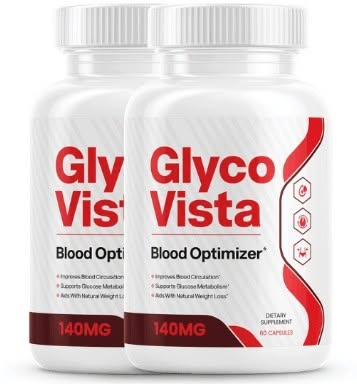Two bottles of Glyco Vista Blood Optimizer 140mg dietary supplement